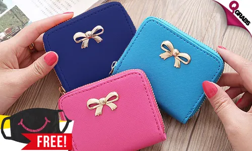 Mini Bow Wallet with FREE Dust Mask!